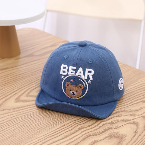Kids Baseball Caps Cartoon Bear Boys Girls Corduroy Peaked Cap Toddler-Veeddydropshipping-6
