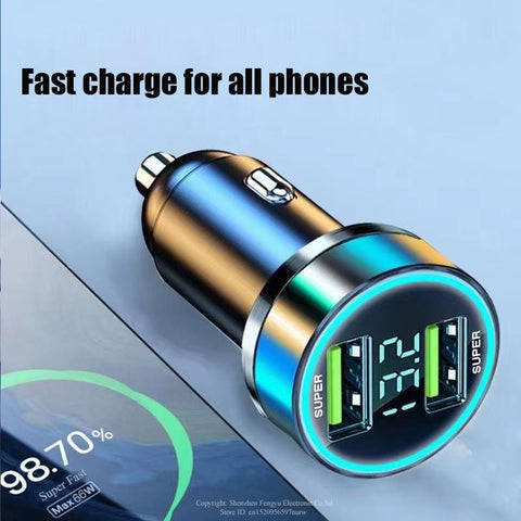 2 Port Super Fast USB Car Charger for iPhone 14 Pro Max 13 12 11 Oneplus-PA00053-Veeddydropshipping
