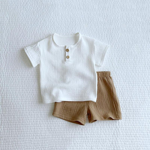Baby Boy Clothing Set Summer Organic Cotton Children Clothing For Boy-TB00758-Veeddydropshipping