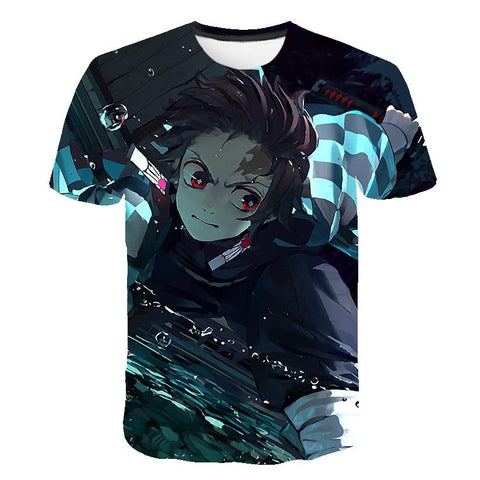 2023 Summer New Demon Slayer T Shirts 1 3 4 6 8 14 Years Kids Children-TB01134-Veeddydropshipping