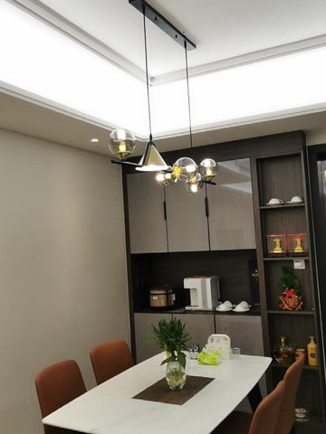 Modern Glass Ball Led Ceiling Chandelier-TI00407-Veeddydropshipping