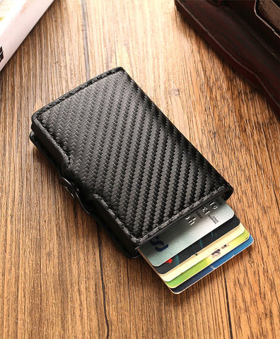 Credit Card Holder Simple Men&#39;s Slim Leather Business-BS00573-Veeddydropshipping