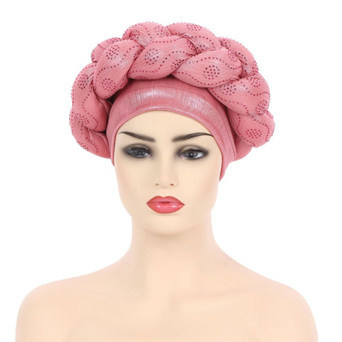 Fashion Braids Turban Caps Women African-WF01499-Veeddydropshipping
