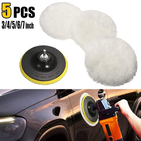 5Pcs Car Polishing Pad Set Wool Buffing Wheel Tool 3/4/5/6/7-AM00395-Veeddydropshipping