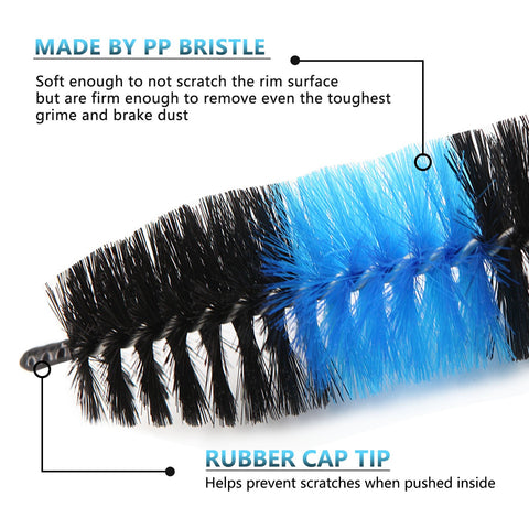 Car Wheel Brush 17Inch Long Easy Reach Tire Rim Detailing-AM00478-Veeddydropshipping