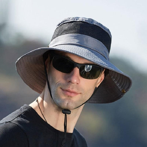Adult Bucket Hat New Summer Mesh Breathable Fisherman  Outdoor Hiking-OS00442-Veeddydropshipping