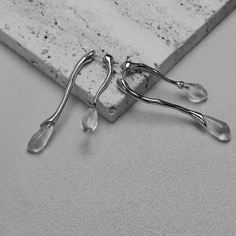 Jewelry 925 Silver Needle Resin Teardrop Earrings For Women Gift-JW01421-Veeddydropshipping