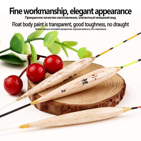 5pcs/lot Shallow Water Fishing Floats Balsa Material Bobber +5pcs Float Tubes+1 Bag Gift -OS00400-Veeddydropshipping