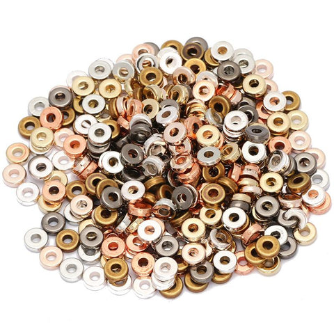 Charm Spacer Beads Flat Round Loose Beads For DIY Jewelry-JW01579-Veeddydropshipping