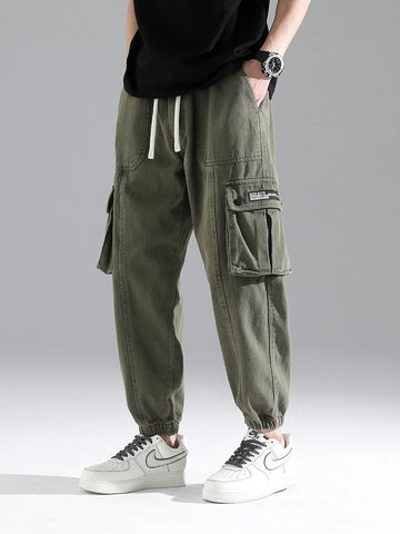 Pants Men Plus Size Baggy Joggers Streetwear-MF00608-Veeddydropshipping