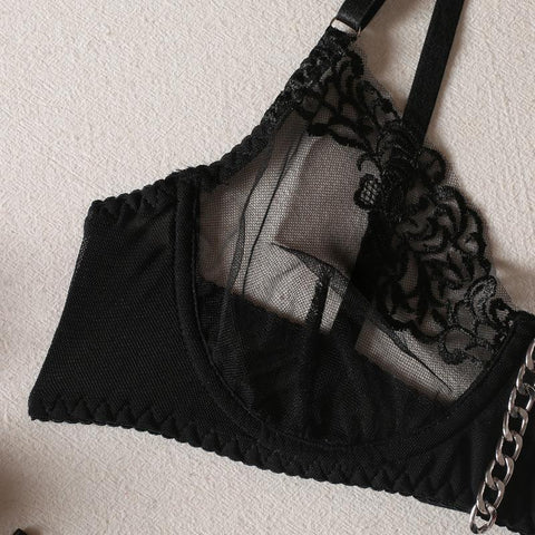 Women Underwear Chain Sexy Lace Bra-WF00783-Veeddydropshipping