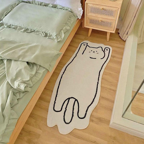 Cute Cat Rug Nordic Cartoon Carpet for Bedroom-HA00464-Veeddydropshipping