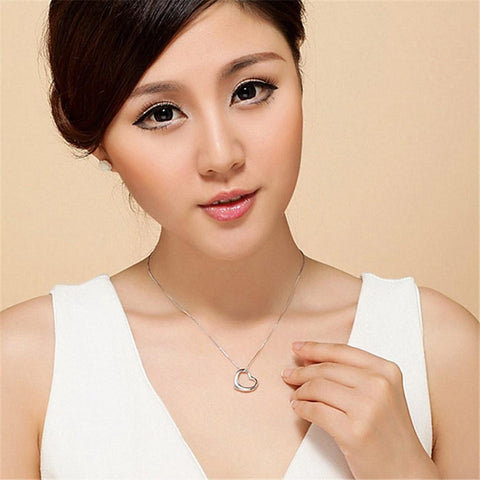 925 sterling silver Pretty heart bracelets necklaces Jewelry sets  -JW00193-Veeddydropshipping