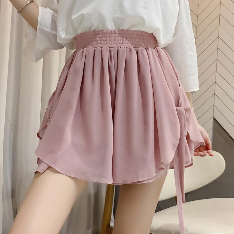 Women Loose Elastic Waist Sweet Ruffles-Veeddydropshipping