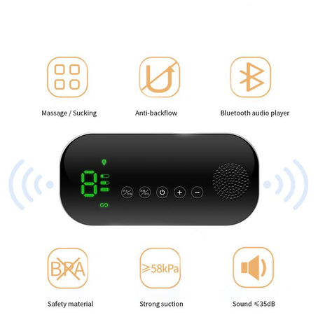 Dual-frequency dual-mode Bluetooth electric breast pump nine gear-TB00686-Veeddydropshipping