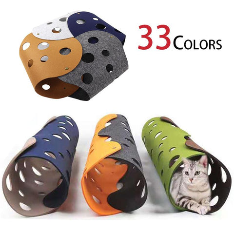 Cat Toy Felt Nest Kitten Tunnel Collapsible-HA01410-Veeddydropshipping