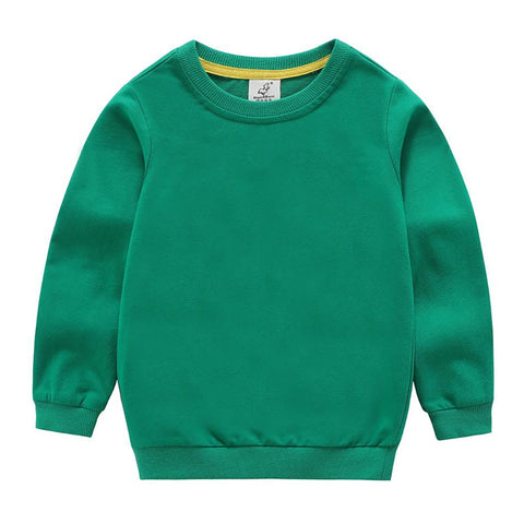 Boys Basic Style Sweatshirt Kids Autumn Solid Color Inner Matching Tops-TB01332-Veeddydropshipping