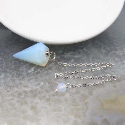 Quartz Healing Pendulum,Spiritual Small Size Necklace Jewelry-JW01180-Veeddydropshipping