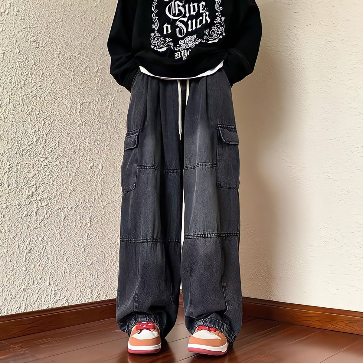 Wide-leg Vintage Jeans Men and Women Autumn-MF00557-Veeddydropshipping