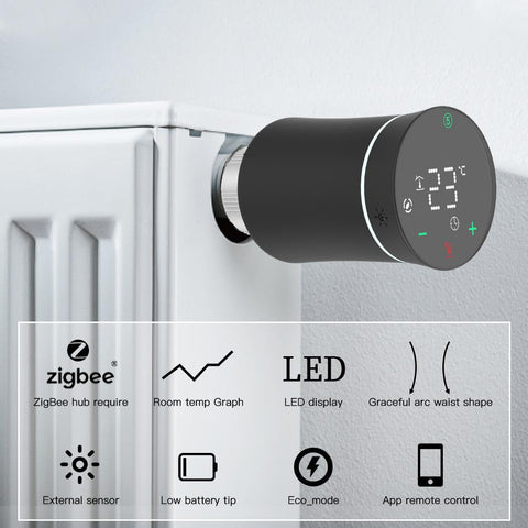TRV ZigBee 3.0 Tuya New Radiator Actuator Valve Smart Programmable -CE00628-Veeddydropshipping