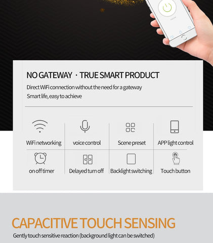 WiFi Smart Curtain Switch US Zero Firewire Touch Panel Life Tuya APP Suitable-TI01102-Veeddydropshipping