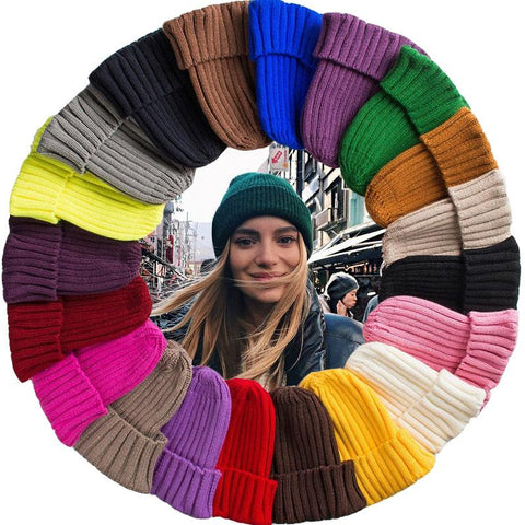 Warm Soft HIP HOP Knitted Hats Men Winter Caps-Veeddydropshipping