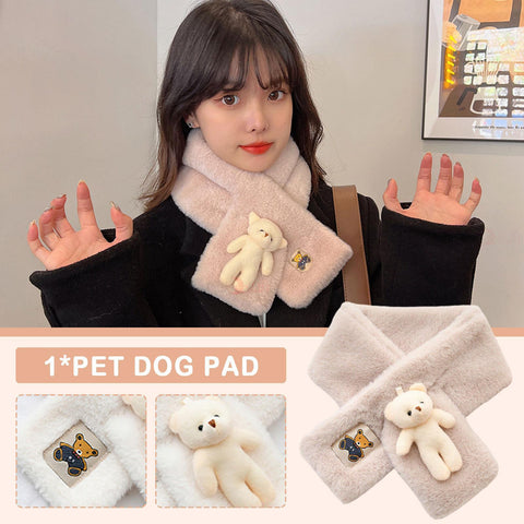 Plush Bear Neck Warm Soft Scraf-WF01214-Veeddydropshipping