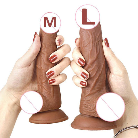 Gelugee Realistic Silicone Dildo Huge Sucker Soft Dildos for Women Masturbator -BH01193-Veeddydropshipping
