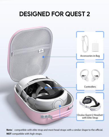 Hard Carrying Case Compatible with Meta/Oculus Quest 2 Virtual Reality -CE01206-Veeddydropshipping