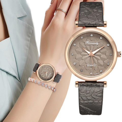 Luxury  Watch Rhombus flowers Women Quartz Watches-JW01076-Veeddydropshipping