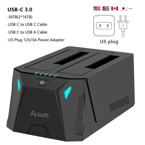 Dual Hard Drive Docking Station-CO00953-Veeddydropshipping