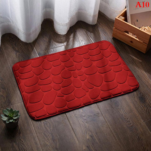 Cobblestone Embossed Bathroom Bath Mat-HA00522-Veeddydropshipping