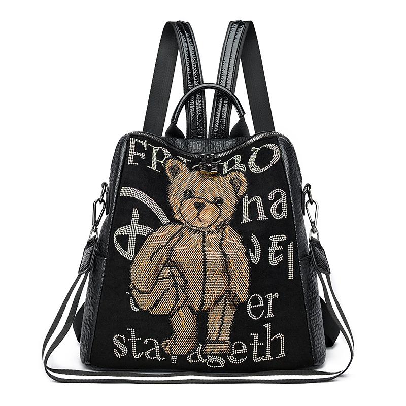 Backpack Fashion Trend Teenage Large Capacity School Bag Diamond-BS00018-Veeddydropshipping