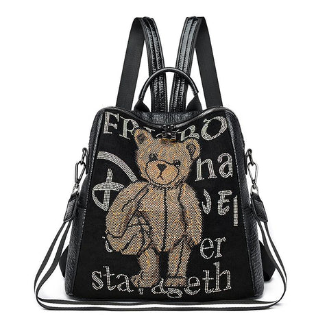Backpack Fashion Trend Teenage Large Capacity School Bag Diamond-BS00018-Veeddydropshipping