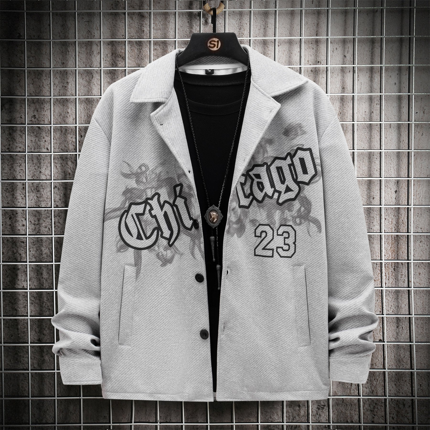 Men 1pc Letter Graphic Coat-Veeddydropshipping