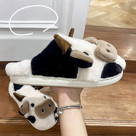 Panda Indoor Slippers Fluffy Winter Warm Slippers-BS01275-Veeddydropshipping