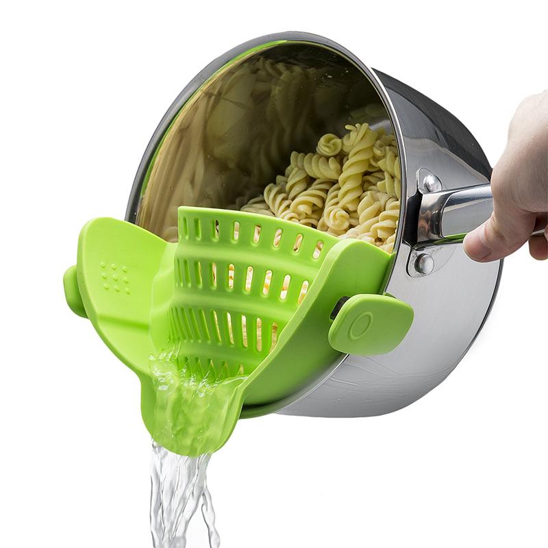Clip-on Pan Pot Strainer Anti-spill Pasta Pot Strainer-HA01334-Veeddydropshipping