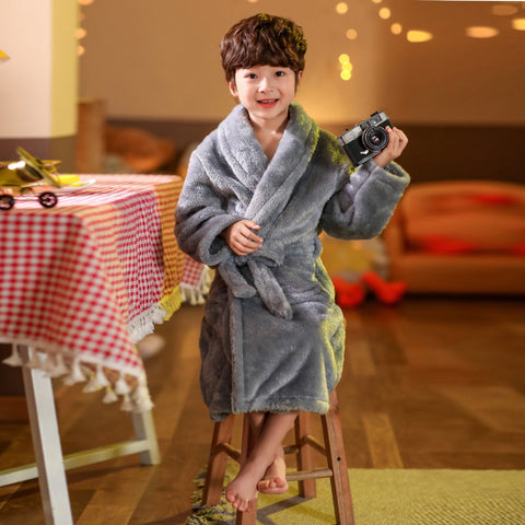 MudiPanda Winter Children&#39;s Bathrobe Pajamas For Girls Kids-TB01062-Veeddydropshipping