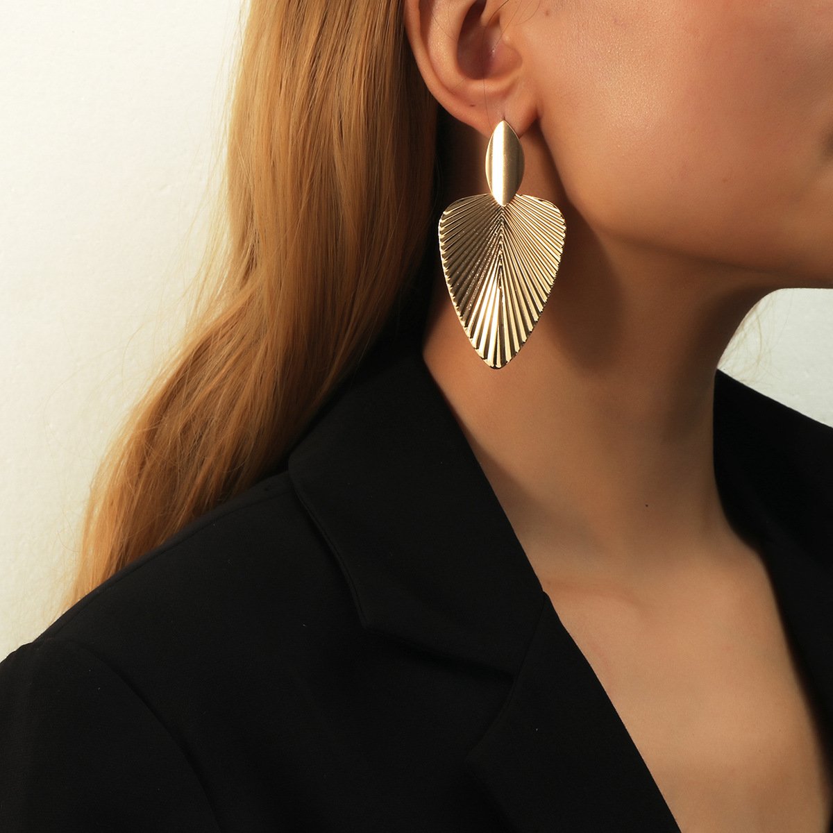 Exaggerated Simple Geometric Metal Earrings Women Party Jewelry -JW01444-Veeddydropshipping