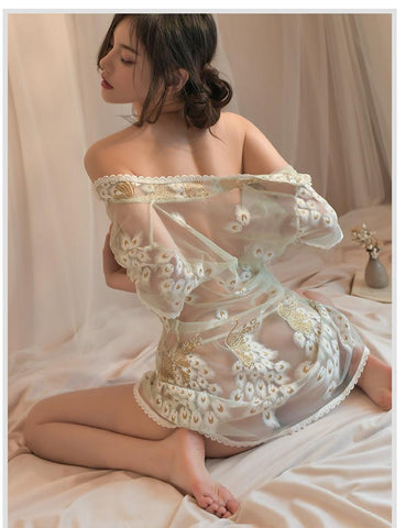 Women Sexy Cosplay Costumes Lace Dress-WF01477-Veeddydropshipping