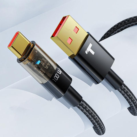 USB to Type-C Data Line Cable PD100W Super Fast Charging Cable Support Data-PA00409-Veeddydropshipping