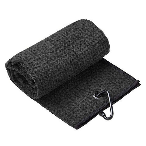 Golf Towel Waffle Pattern Cotton With Carabiner Cleaning Towels Microfiber Hook -OS00199-Veeddydropshipping