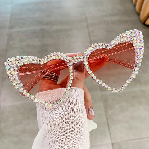 Cat Eye Love Heart Sunglasses Women-WF01328-Veeddydropshipping