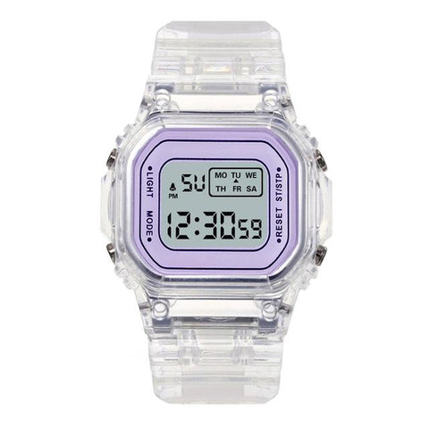 transparent Digital Sport Watches Clock Children Wristwatch-JW01152-Veeddydropshipping