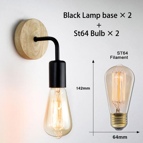 Wood Wall Lamp Sconce-TI00432-Veeddydropshipping