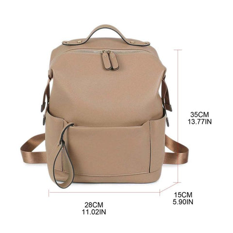Diaper Bag Backpack for Mom Pu Leather Multifunctional-TB00207-Veeddydropshipping