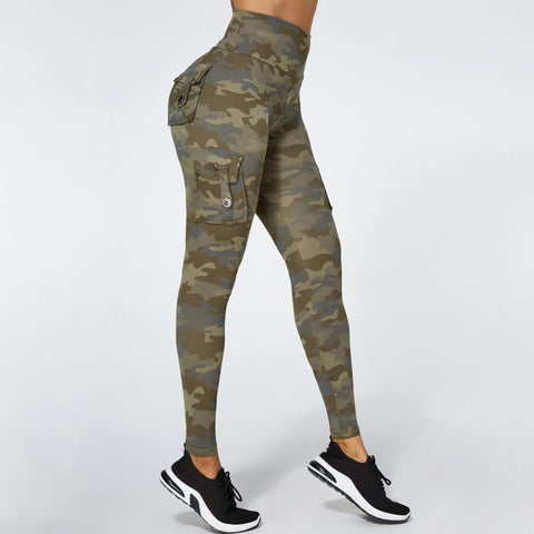 Camouflage Yoga Pants Women Fitness Leggings Workout Sports With Pocket Sexy -OS00853-Veeddydropshipping