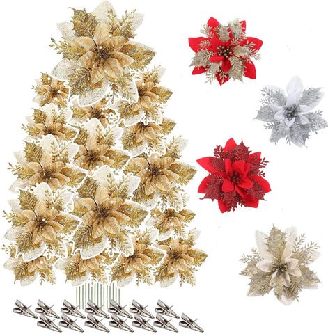 Christmas Flower Artificial Dlower Wreath Accessories-HA00649-Veeddydropshipping