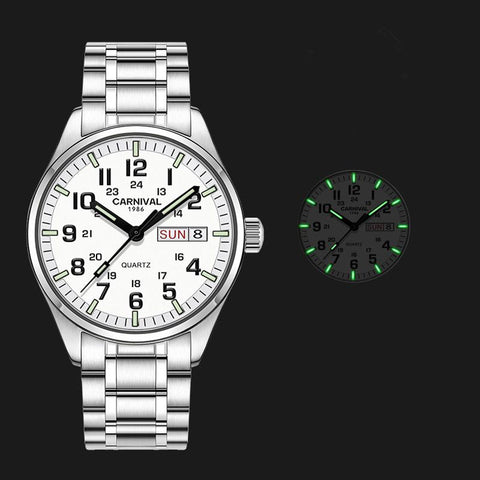 Quartz Watches Luminous Hands Waterproof Stainess Steel Men-JW00655-Veeddydropshipping