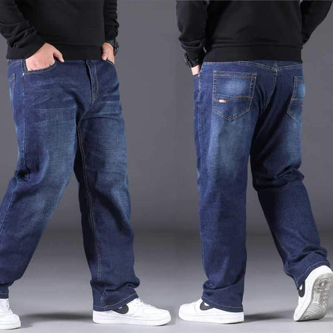 10XL Oversize Black Jeans Men Plus Size 50 Denim Pants Husband Breathable-TB01264-Veeddydropshipping